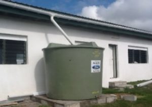 Water tank in place